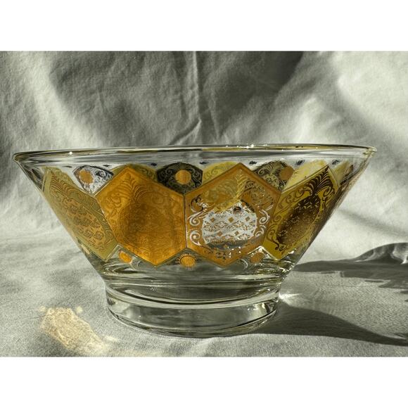 MCM Ned Harris Cera 2.5"H Ice Bucket - Pineapple 24K Gold Plated - Picture 1 of 4